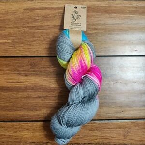 Yarn Bee Hand-Dyed Yarn - Gray, Pink, Yellow